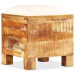 Banc de rangement Bois massif recyclé 40 x 40 x 45 cm