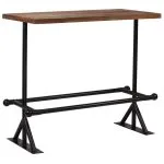 Table de bar Bois de récupération massif Marron 120x60x107 cm