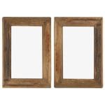 Cadres photo 2 pcs 30x40cm Bois de récupération solide et verre