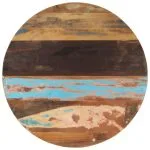 Dessus de table rond 80 cm 25-27 mm Bois de récupération solide