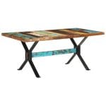 Table de salle à manger 180x90x76cm Bois de récupération solide