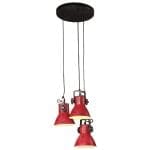 Lampe suspendue 25 W rouge délavé 30x30x100 cm E27