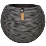Capi Pot à fleurs Nature Rib rond 62x48 cm anthracite KOFZ271
