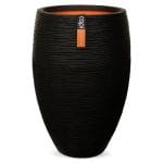 Capi Pot à fleurs Nature Rib élégant Deluxe 45x72 cm Noir