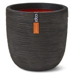 Capi Jardinière Nature Rib 43x41 cm Marron foncé