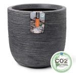 Capi Pot à fleurs Waste Rib 43x41 cm Gris