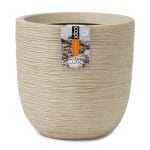Capi Pot à fleurs Waste Rib 43x41 cm Beige terrazzo