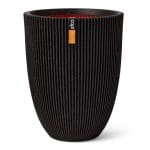 Capi Vase élégant Groove 34x46 cm noir