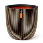 Capi Jardinière Groove 43x41 cm noir et doré