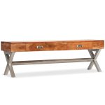 Meuble TV avec tiroirs bois d'acacia massif 140 cm