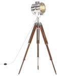 Lampadaire à trépied bois de manguier massif 165 cm