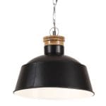 Lampe suspendue industrielle 32 cm Noir E27