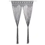 Rideau en macramé Anthracite 140x240 cm Coton