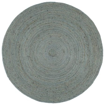 Tapis fait à la main Jute Rond 180 cm Vert olive