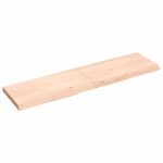 Étagère murale 120x30x(2-4) cm bois de chêne massif non traité