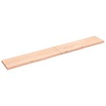 Étagère murale 220x30x(2-4) cm bois de chêne massif non traité