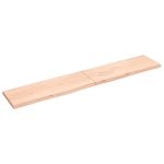 Étagère murale 220x40x(2-4) cm bois de chêne massif non traité