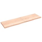 Étagère murale 220x60x(2-6) cm bois de chêne massif non traité