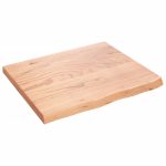 Étagère murale marron clair bois chêne massif traité