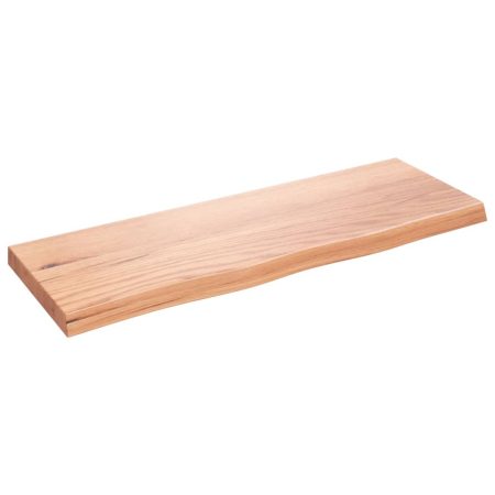 Étagère murale marron clair bois chêne massif traité