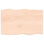 Dessus de table bois massif non traité bordure assortie