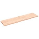 Dessus de table 200x50x(2-4) cm bois de chêne massif non traité
