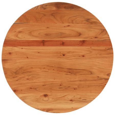 Dessus de table Ø80x3,8 cm rond bois massif d'acacia