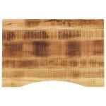 Dessus de bureau avec courbe 100x60x2,5 cm manguier massif brut