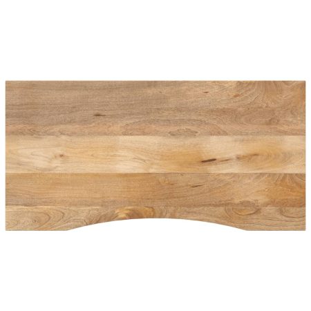 Dessus de bureau avec courbe 120x60x2,5 cm manguier massif brut