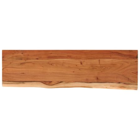 Étagère murale rectangulaire massif acacia bordure assortie