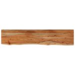 Étagère murale rectangulaire massif acacia bordure assortie