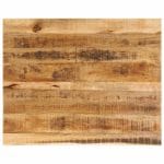 Dessus de table 90x80x2,5 cm bord vif bois massif manguier brut