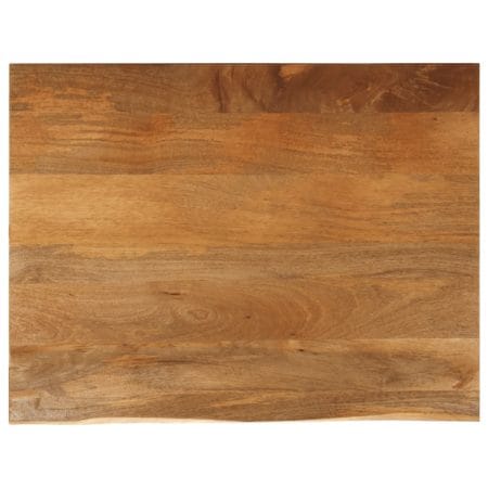 Dessus de table à bord vivant 100x80x3,8cm bois massif manguier
