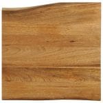 Dessus de table 60x60x2,5 cm bord vivant bois massif manguier