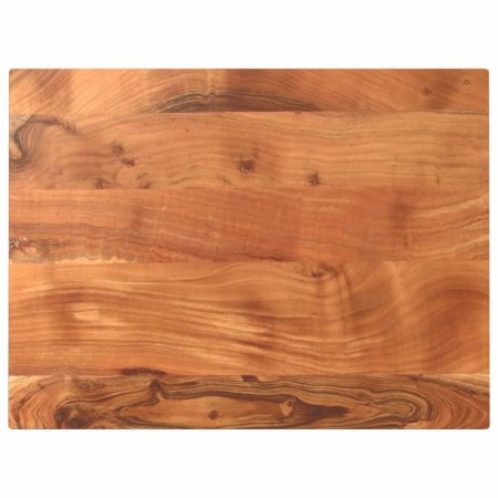 Dessus de table 90x70x3,8 cm rectangulaire bois massif d'acacia