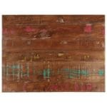 Dessus de table 80x60x2,5cm rectangulaire bois massif récupéré
