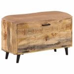 Banc à chaussures 80x30x45 cm bois massif de manguier