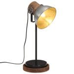 Lampe de bureau 25 W argent vintage 17x17x50 cm E27