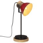 Lampe de bureau 25 W rouge délavé 17x17x50 cm E27