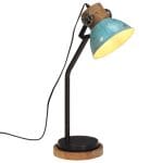 Lampe de bureau 25 W bleu délavé 18x18x60 cm E27