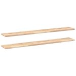 Étagères flottantes 2 pcs 120x20x2 cm acacia massif non traité