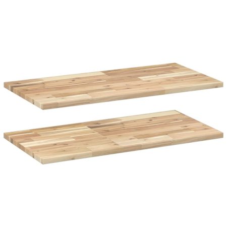 Étagères flottantes 2 pcs 60x40x2 cm acacia massif non traité