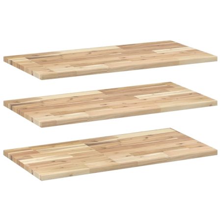 Étagères flottantes 3 pcs 100x40x2 cm acacia massif non traité