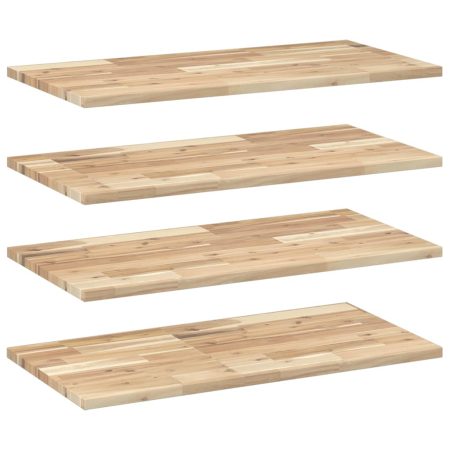 Étagères flottantes 4 pcs 100x40x2 cm acacia massif non traité