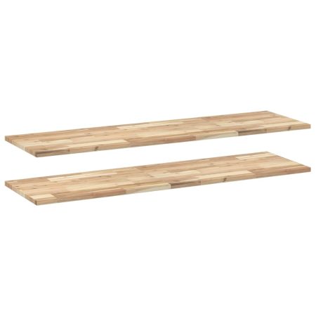 Étagères flottantes 2 pcs 160x40x2 cm acacia massif non traité