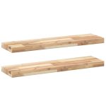 Étagères flottantes 2 pcs 100x20x4 cm acacia massif non traité