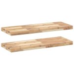 Étagères flottantes 2 pcs 100x30x4 cm acacia massif non traité