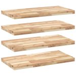 Étagères flottantes 4 pcs 100x40x4 cm acacia massif non traité