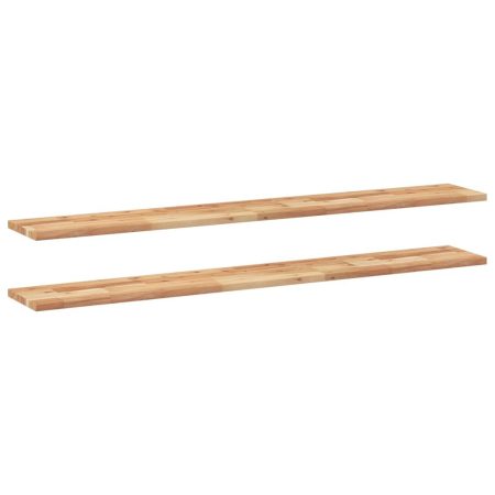 Étagères flottantes 2 pcs 160x20x2 cm acacia massif à l'huile
