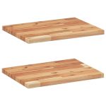 Étagères flottantes 2 pcs 40x30x2 cm acacia massif à l'huile